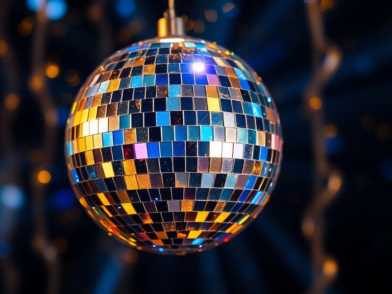 Mirror ball reflections.